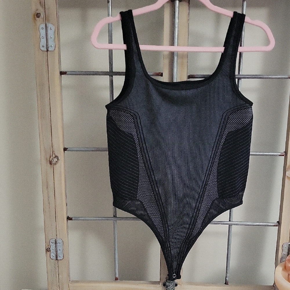 The Giving Movement Black Designed XL  Bodysuit NIP